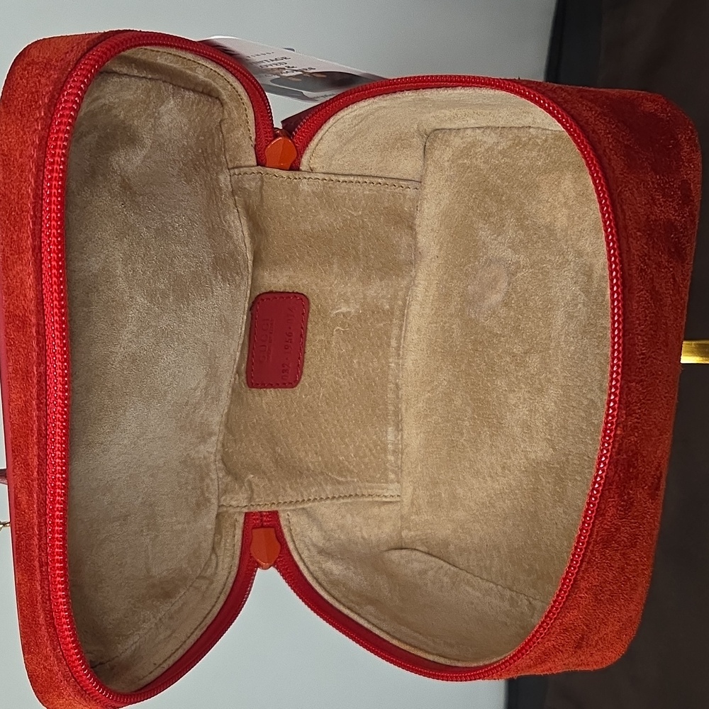 Gucci 1970’S Red Suede Vanity Bag Ultra Rare collectable, excellent cond - Picture 7 of 13
